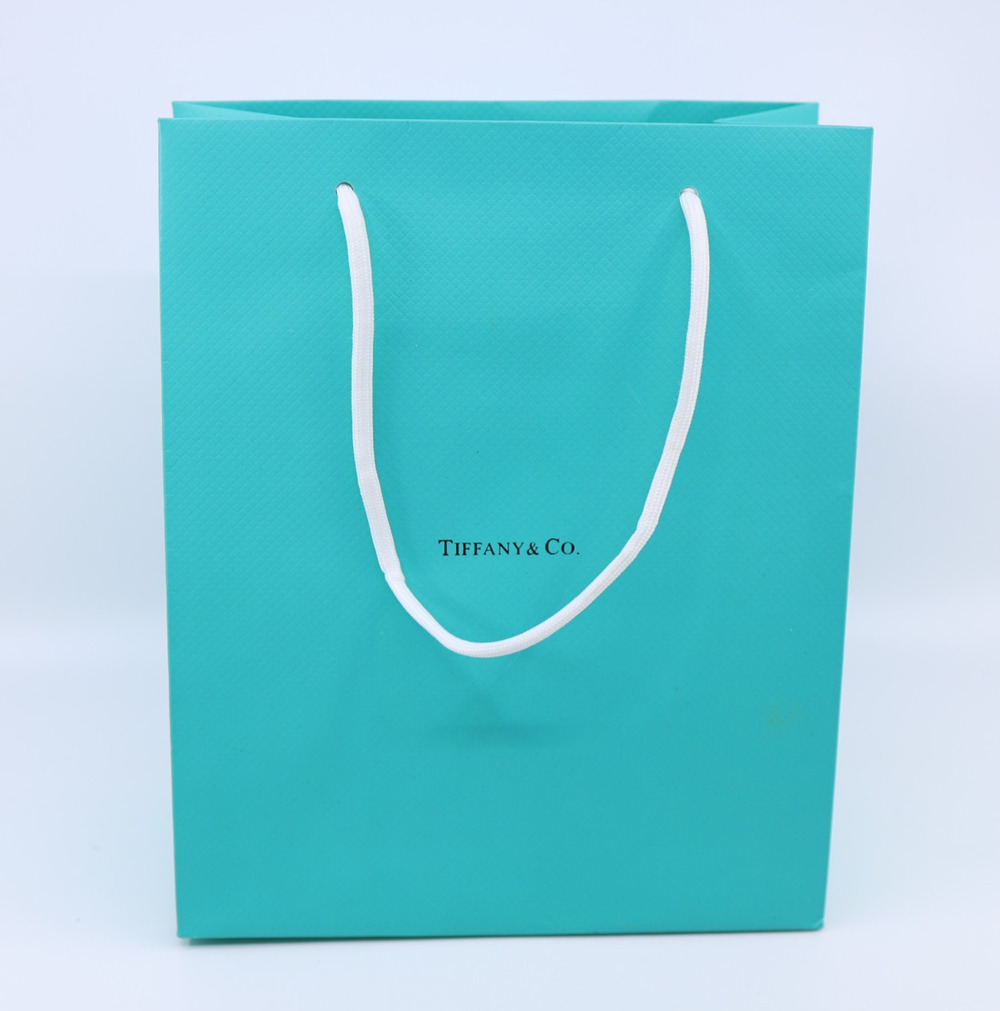 Authentic Tiffany & Co. Blue Empty Paper Gift Bag 9.75" x 8" x 4"